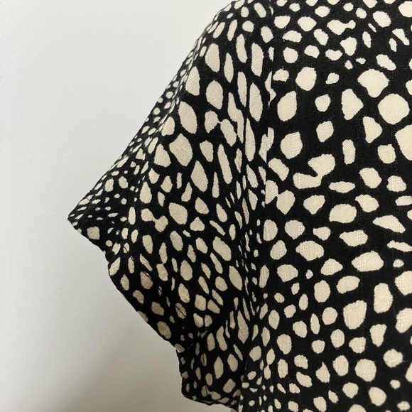 anthropologie Meave Mini Dress Sz M Black Short Sleeve 100%‎ Viscose Summer - Picture 2 of 8